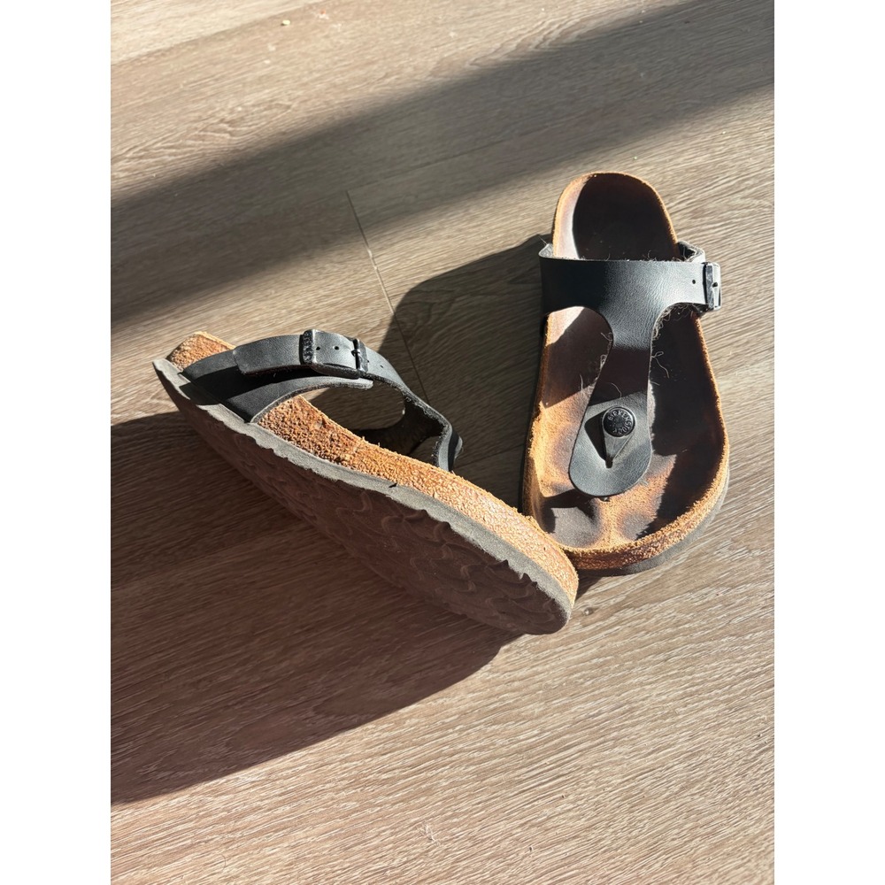 Birkenstock Gizeh Black Birko-Flor Thong Sandals Womens 36 L5 M3